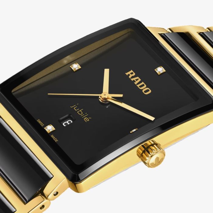 Rado R20256712 Mens Integral Diamonds Black & Gold Watch
