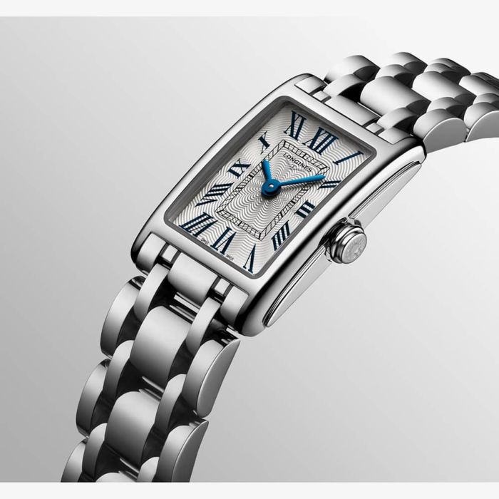 Longines L5.258.4.71.6 Dolcevita Silver Rectangle Watch