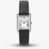 Sekonda Ladies Classic Colette Silver Rectangular Dial Black Leather Strap Watch 40744