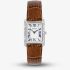 Sekonda Ladies Classic Colette White Rectangular Dial Brown Leather Strap Watch 40736