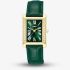 Lorus Ladies Rectangular Green Dial Leather Strap Watch RG242YX9