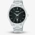 Lorus Mens Classic Black Dial Stainless Steel Bracelet Watch RH963RX9