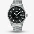 Lorus Mens Sports Black Dial Bracelet Watch RH995QX9
