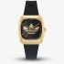 Adidas Retro Wave One Gold Tone Black Strap Watch AOSY260012I