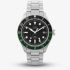 Timex Mens Waterbury Heritage Stainless Steel Black & Green Bezel Watch TW2Y60800
