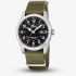 Lotus Mens Minimalist Black Dial Green Fabric Strap Watch L19055/4