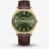 Lee Cooper Mens Green Dial Brown Leather Strap Watch LC08379.172