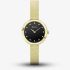 Accurist Ladies Jewellery Onyx Dial Gold Plated Bracelet Watch 78002