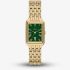 Fossil Ladies Raquel Gold Tone Green Dial Watch ES5452