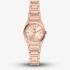 Fossil Ladies Everett Rose Gold Dial Bracelet Watch ES5491