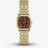 Fossil Ladies Harlow Red Octagon Dial Golden Bracelet Watch ES5511