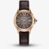 Citizen Ceci Eco Drive Rose Gold Tone Plated Brown Leather Watch EM1163-09X