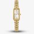 Citizen Ladies Silhouette Gold Tone White Rectangle Dial Watch EG2693-51P