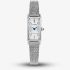 Citizen Ladies Fio Eco-Drive White Rectangular Dial Mesh Bracelet Watch EG7120-51A
