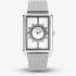 Orlam Mens Era White Rectangle Dial Mesh Bracelet Watch ORSSMEP004
