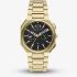 Armani Exchange Mens Bass Dual-Time Gold Tone Bracelet Watch AX1476