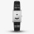 Emporio Armani Mens Mystery Hour Silver Rectangular Dial Leather Strap Watch AR11816