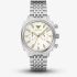 Emporio Armani Mens Carlo Cream Chronograph Dial Bracelet Watch AR11800