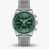 BOSS Mens Skytraveller Chronograph Green Dial Mesh Bracelet Watch 1514347