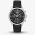 BOSS Mens Gregor Chronograph Black Dial Leather Strap Watch 1514049