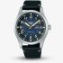 Seiko Mens 5 Sports Blue Dial Leather Strap Watch SRPG39K1