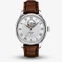 Tissot Mens Le Locle Open Heart Silver Dial Brown Leather Strap Watch T006.407.16.033.01
