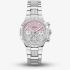 Guess Ladies Harlow Silver Tone Pink Dial Multifunction Watch GW0950L1