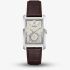 Guess Mens Hugh Silver & Brown Leather Strap Bracelet Watch GW1152G1