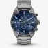 Diesel Mens Spiked Blue Chronograph Dial Bracelet Watch DZ4724
