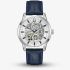 Bulova Mens Sutton Automatic Blue Skeleton Dial Leather Strap Watch 96A330