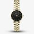 ROSEFIELD Ladies Small Edit Black Dial Golden Bracelet Watch 26BSG-268