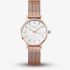 ROSEFIELD Ladies Small Edit White Mother of Pearl Dial Rose Gold Mesh Bracelet Watch 26WR-265