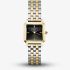 ROSEFIELD Ladies Boxelle Black Dial Two Tone Bracelet Watch BBDSG-B07