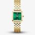 ROSEFIELD Ladies Boxelle Emerald Dial Golden Bracelet Watch BEGSG-B05