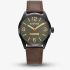 G Star Mens Originals Green Dial Brown Leather Strap Watch GSW.503.05