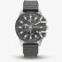 G Star Mens Bend3D Black Dial Grey Leather Strap Watch GSW.505.01