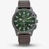 G Star Mens Bend3D Green Dial Brown Leather Strap Watch GSW.505.03