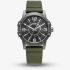 G Star Mens Constructed Black Dial Green Leather Strap Watch GSW.506.03