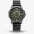 G Star Mens Constructed Green Dial Black Leather Strap Watch GSW.506.04