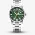 G Star Mens Rovic Green Dial Silver Bracelet Watch GSW.509.06
