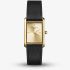 ROSEFIELD Ladies Heirloom Champagne Dial Black Leather Strap Watch HCBLG-H07