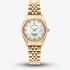 Jacques Du Manoir Ladies Inspiration Elegance White Mother Of Pearl Dial Gold Tone Stainless Steel Bracelet Watch JWL01203