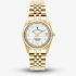 Jacques Du Manoir Ladies Inspiration Roman White Mother Of Pearl Dial Gold Tone Stainless Steel Bracelet Watch JWL01302