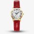 Jacques du Manoir Ladies Genesis Silver Dial Red Leather Strap Watch JWL04903