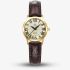Jacques du Manoir Ladies Genesis Gold Dial Brown Leather Strap Watch JWL04904