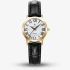 Jacques du Manoir Ladies Genesis Silver Dial Black Leather Strap Watch JWL04905