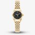 Jacques du Manoir Ladies Mini Inspiration Black Mother Of Pearl Dial Gold Tone Bracelet Watch JWL05104