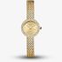 ROSEFIELD Ladies Mini Circle Pave Crystal Champagne Dial Golden Bracelet Watch MCGMG-M03