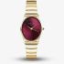 ROSEFIELD Ladies Oval Burgundy Dial Golden Bracelet Watch OVGSG-OV15