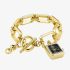 ROSEFIELD Ladies Studio Octagon Black Dial Golden Chain Bracelet Watch SBGSG-O66